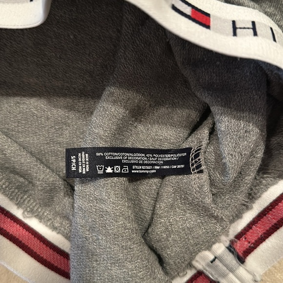 Tommy Hilfiger Gray Cropped Hoodie, Small - Picture 5 of 6